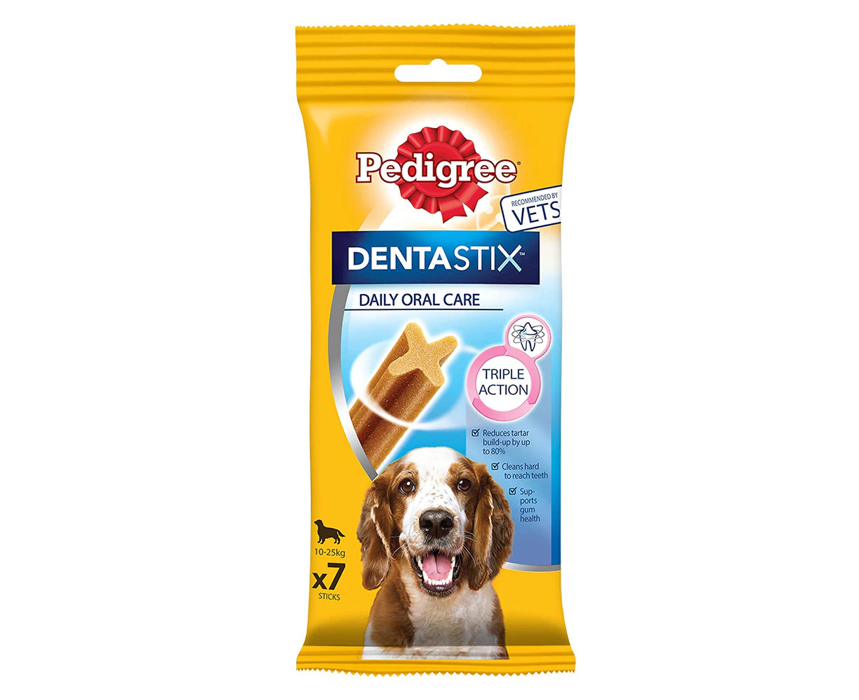 Pedigree Dentastix Medium Breed Oral Care Dog Chew Treat 10 x 7 Pack