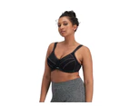 Women Berlei Curves Underwire Full Support Sports Bra Black Nylon/Polyester - Black