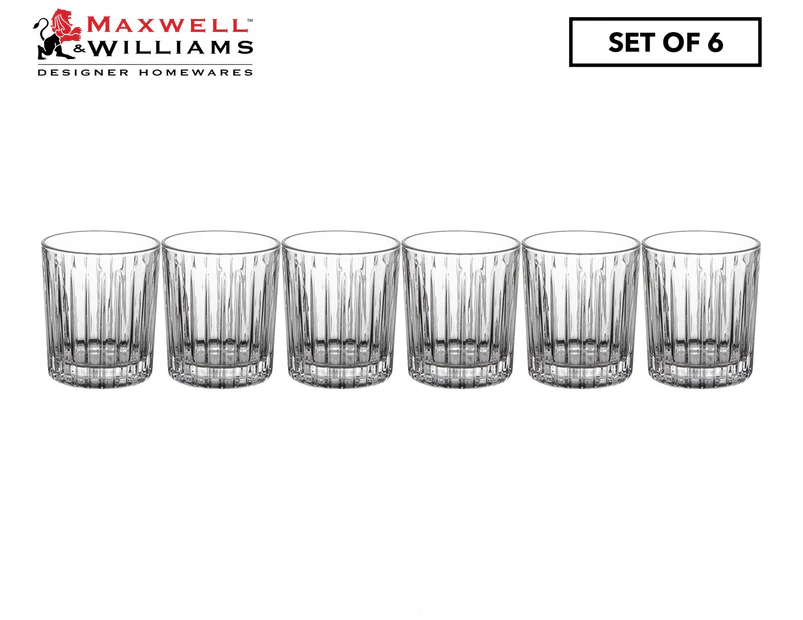 Set of 6 Maxwell & Williams 320mL Empire Double Old Fashioned Tumblers