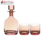 Maxwell & Williams 3-Piece Glamour Stacked Decanter Set - Pink