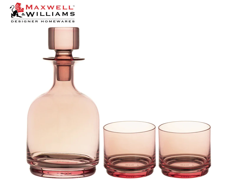 Maxwell & Williams 3-Piece Glamour Stacked Decanter Set - Pink