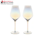 Set of 2 Maxwell & Williams 520mL Glamour Wine Glasses - Iridescent