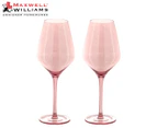 Set of 2 Maxwell & Williams 520mL Glamour Wine Glasses - Pink