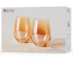 Set of 2 Maxwell & Williams 560mL Glamour Stemless Glasses - Gold