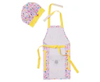 Maxwell & Williams Kids' Kasey Rainbow Critters Collection Apron & Hat Set - Pink