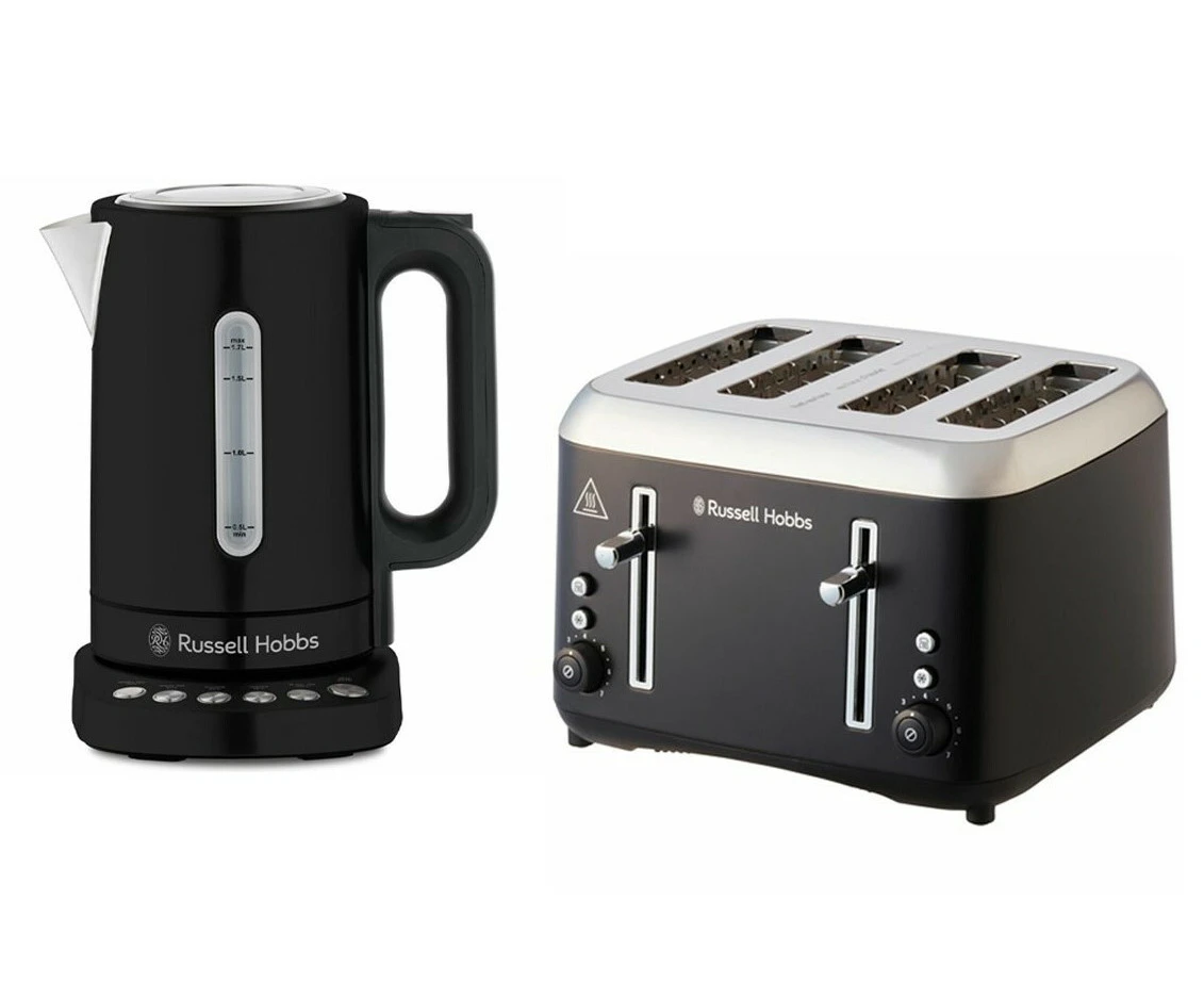 Russell Hobbs Addison Toaster & Kettle Set - Matte Black