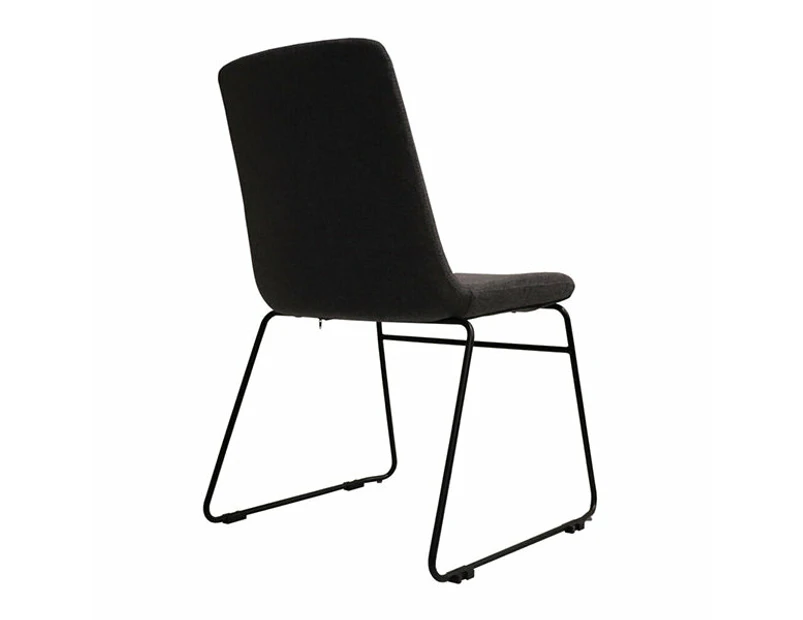 Jenny Visitor Black Pu Fabric Seat Chair - Flat Pack Delivery