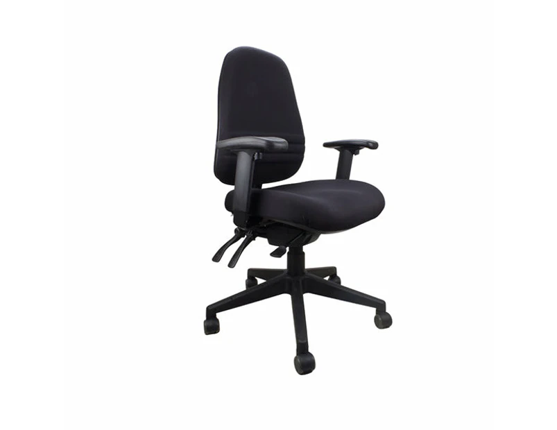 Evo Pro High Back Operator Chair Navy Blue With Arms - Assembled Delivery