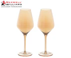 Set of 2 Maxwell & Williams 520mL Glamour Wine Glasses - Gold