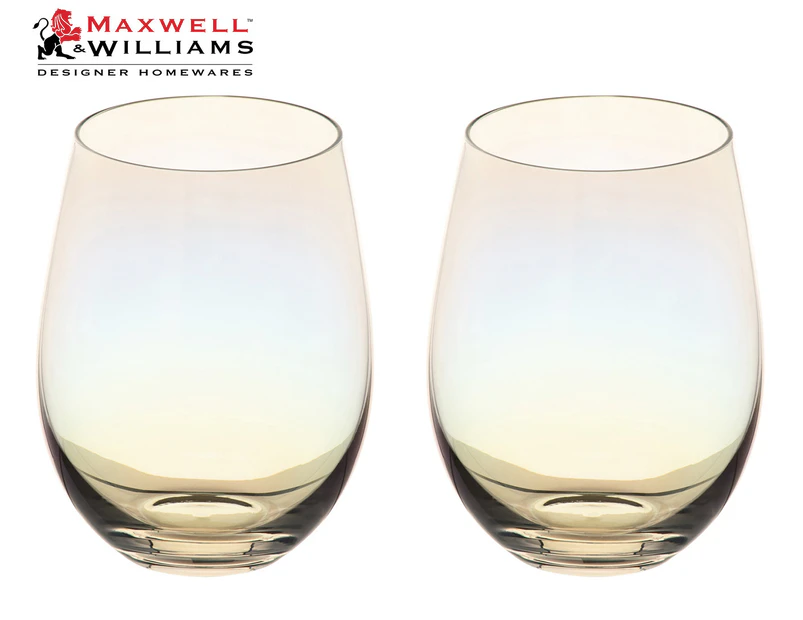 Set of 2 Maxwell & Williams 560mL Glamour Stemless Glasses - Iridescent