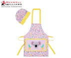 Maxwell & Williams Kids' Kasey Rainbow Critters Collection Apron & Hat Set - Pink