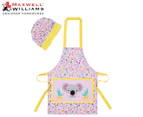 Maxwell & Williams Kids' Kasey Rainbow Critters Collection Apron & Hat Set - Pink