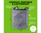 Home Master Laundry Hamper Foldable Waterproof Lining Stripe Design 35 x 40cm