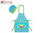 Maxwell & Williams Kids' Kasey Rainbow Critters Collection Apron & Hat Set - Blue