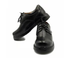 Ted Boys Leather School Shoes Black Lace-Up