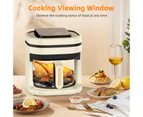 ADVWIN 4.3QT/4L Oil Free Electric Hot Glass Air Fryers Oven, 6-in-1 Mini Air Fryers with E-Recipes Book,Prepare Quick Healthy Meals