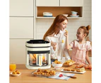ADVWIN 4.3QT/4L Oil Free Electric Hot Glass Air Fryers Oven, 6-in-1 Mini Air Fryers with E-Recipes Book,Prepare Quick Healthy Meals