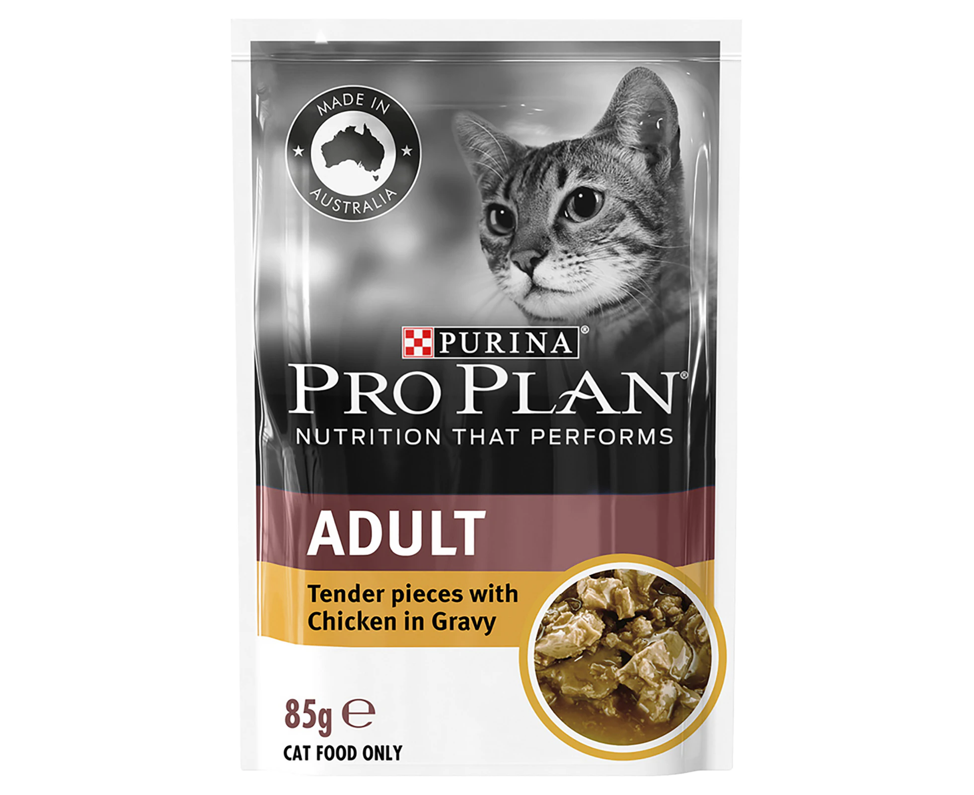 Pro Plan Adult Wet Cat Food Chicken Tender in Gravy 12 x 85g