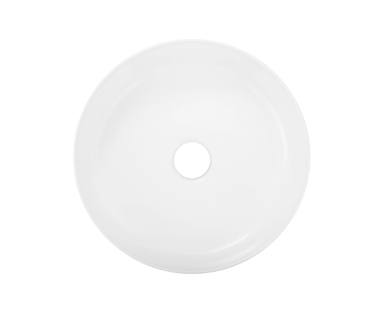 350x350mm Round Gloss White Ceramic Basin Bathroom Vanity Sinks Hand Wash Bowl Above Counter Top