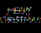 Stockholm Christmas Lights 60 LEDs Solar MERRY CHRISTMAS Sign Outdoor Garden Xmas 68x27CM