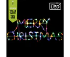 Stockholm Christmas Lights 60 LEDs Solar MERRY CHRISTMAS Sign Outdoor Garden Xmas 68x27CM