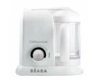 Beaba Babycook Solo Baby Food Processor Steamer Blender Reheat - White