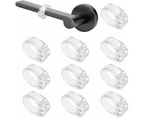 10pcs (transparent) PVC door knob suction cup door bumper silicone door anti-handle protector, O shape