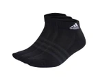 Adidas Unisex Cushioned Sportswear Ankle Socks 3-Pack - Black/White