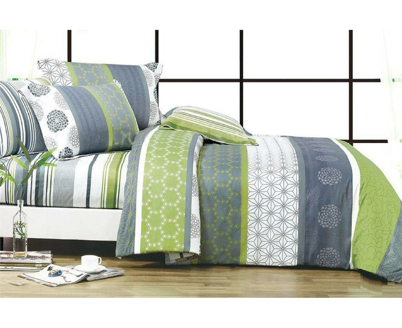 DEXTER Design Soft Cotton Quilt Duvet Doona Cover Set