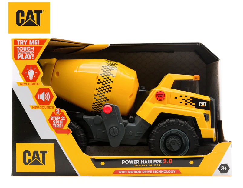 CAT Power Haulers 2.0 Cement Mixer Toy - Yellow/Black/Multi