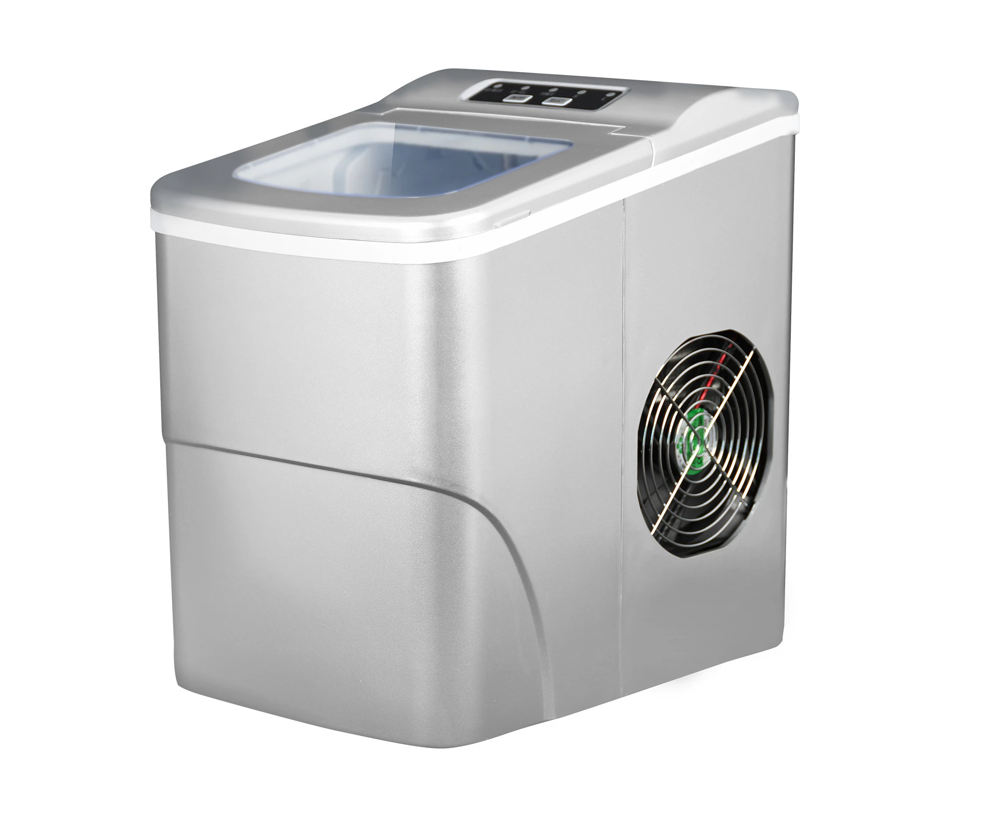 YOPOWER 2.2L Portable Ice Maker Countertop Commercial Machine Making Ice Cube Silver