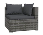 vidaXL 8 Piece Garden Lounge Set with Cushions Poly Rattan Grey