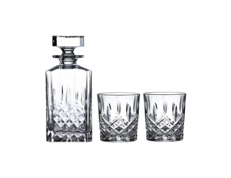 Waterford Marquis  Markham Decanter & Double Old Fashioned Tumbler Set