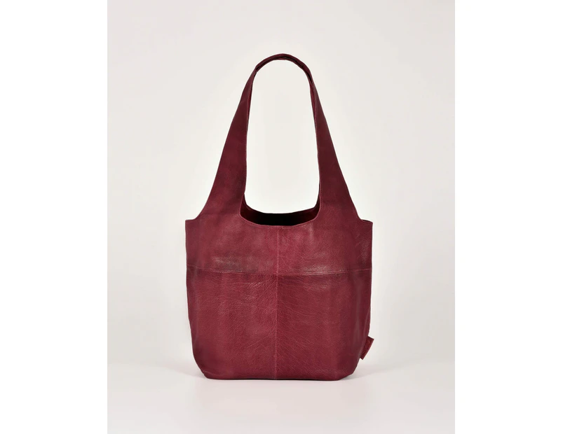 Cobb & Co Sorell Soft Leather Tote - Port