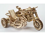 380pc Ugears Scrambler UGR-10 w/ Sidecar Mechanical Wooden 3D Puzzle/Model 14+