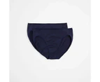 Target 2 Pack Everyday Cotton High Cut Briefs with Aloe - Blue