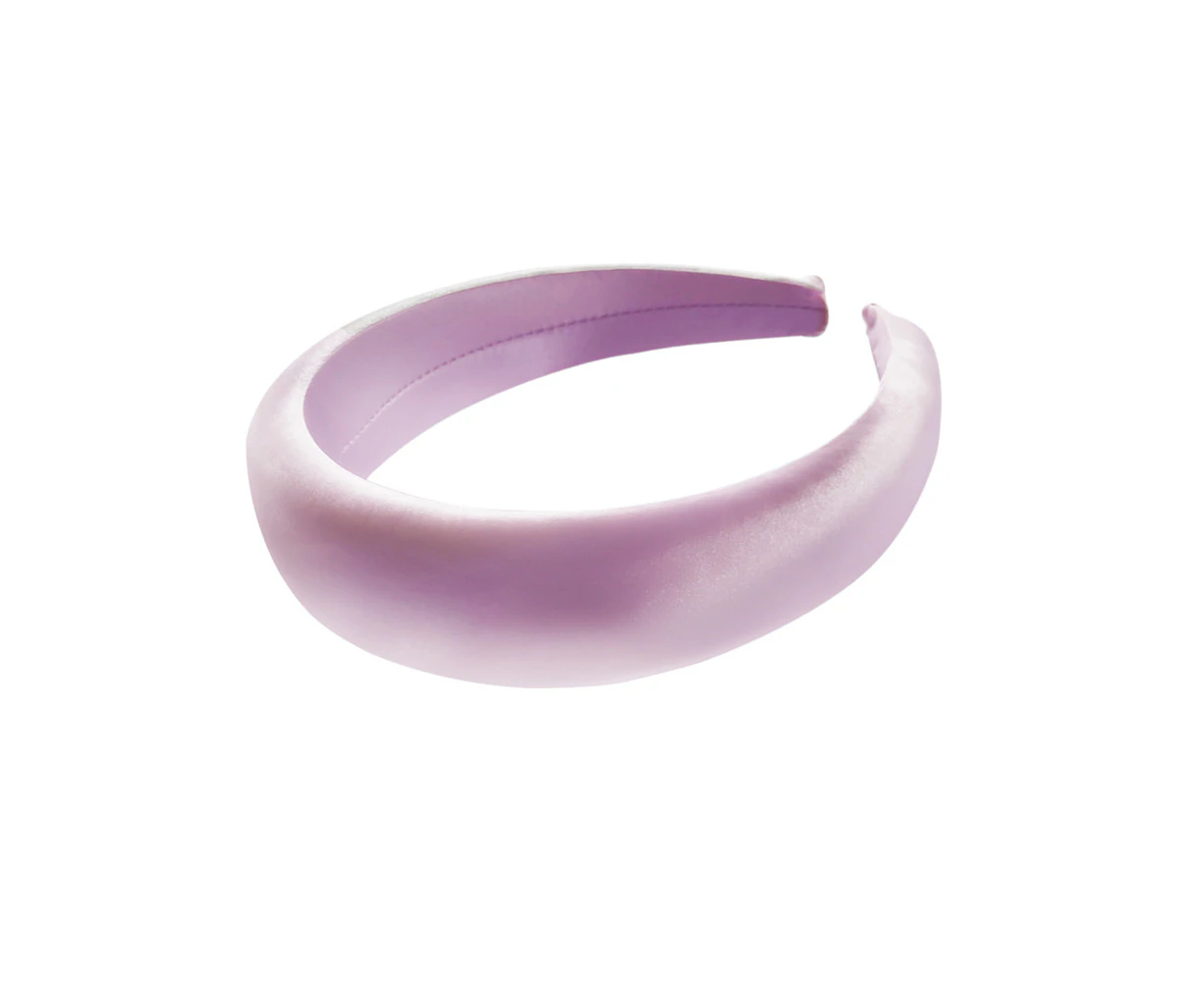 Culturesse Evalina Satin Silky 15.8cm Headband Women's Hair Accessory Lilac