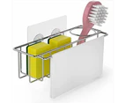 3 In 1 Adhesive Stainless Steel Sink Caddy