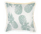 Cushion Cover Coastal Fringe Pineapples Seafoam 45cm X 45cm