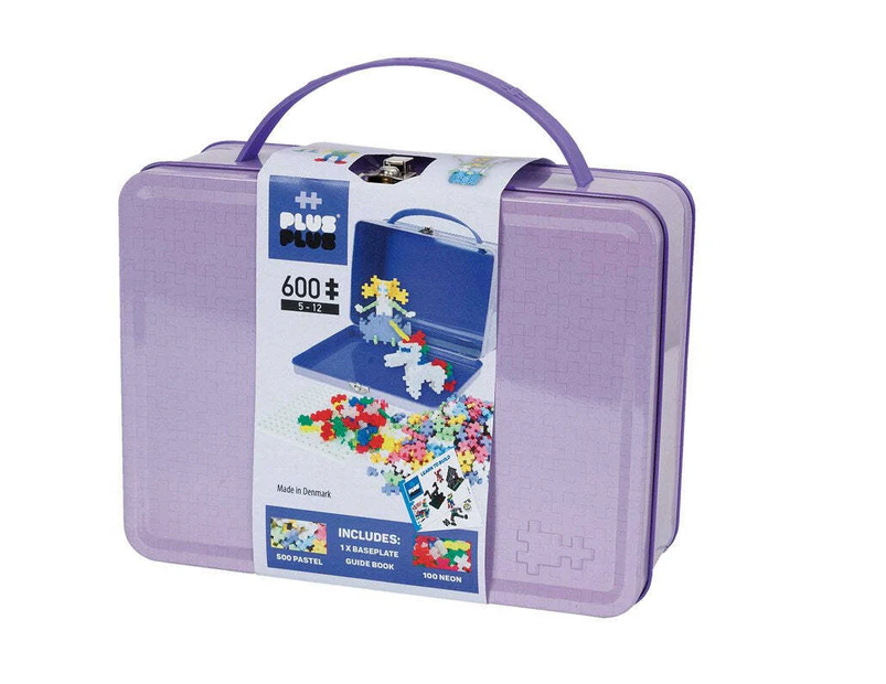 600pc Plus-Plus Suitcase Pastel Metal 2D Building Puzzle Toy Kids/Children 5y+