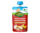 6 x Rafferty's Garden Porridge Puree Baby Food Banana, Pear & Mango 120g