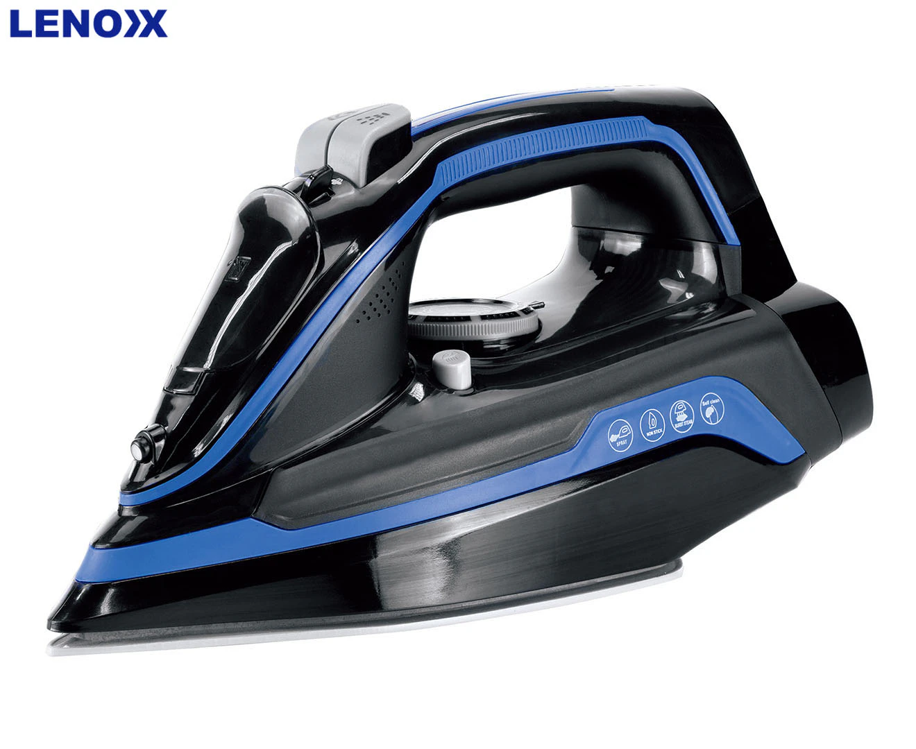 Lenoxx Electric Self-Cleaning Cordless Steam Iron w/ Charging Base 2200W