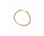 Bevilles 19cm Three Tone Fancy Rope Bracelet in 10ct Yellow Gold