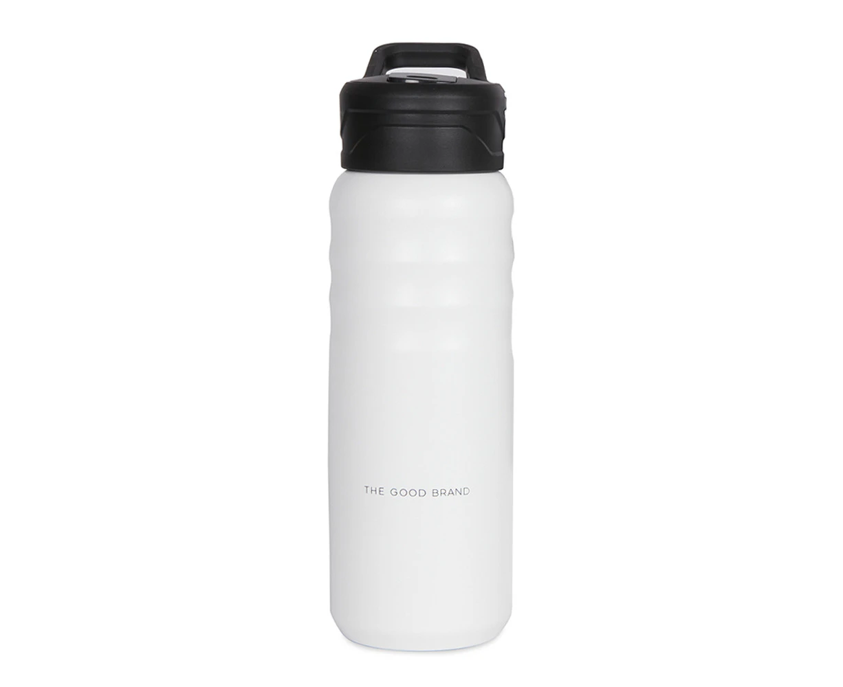 The Good Brand 709ml Stainless Steel Insulated Hot/Cold Drink Bottle w/Lid White