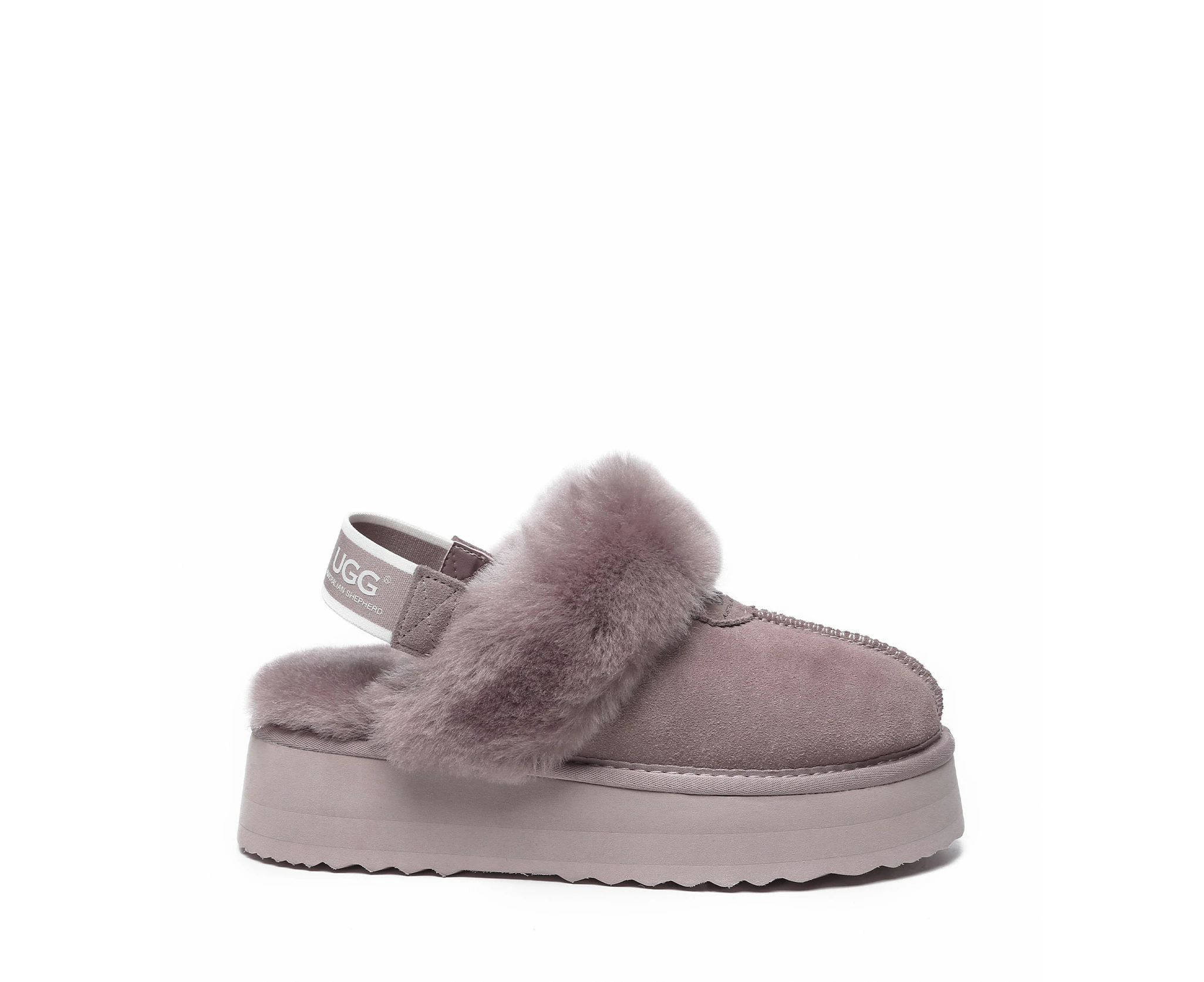 Ugg Australian Shepherd Waffle Platform | Cow Suede Upper - Women - House Shoes - Dawn Pink