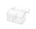 4x Boxsweden 14cm Crystal Cosmetics Box w/ Flip Lid Organiser Storage Bin Clear