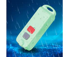 Water-resistant Personal Security Alarm Siren 130dB USB Rechargeable with LED Flashing Light Emergency Alarm Key Chain-Green