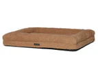 Paws & Claws 103x76cm Winston Orthopaedic Foam Walled Boucle Pet Bed - Camel