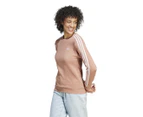 Adidas Women's Essentials 3-Stripes Fleece Sweatshirt - Clay Strata/Clear Pink