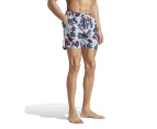 Adidas Men's Floral CLX Short-Length Swim Shorts - Wonder Blue/Crew Blue/Legend Ink